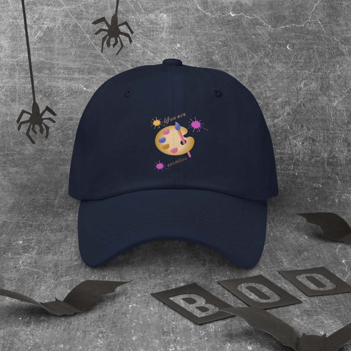 Creators Hat in navy blue - comfortable artist and designer baseball cap with creative logo for artistic minds