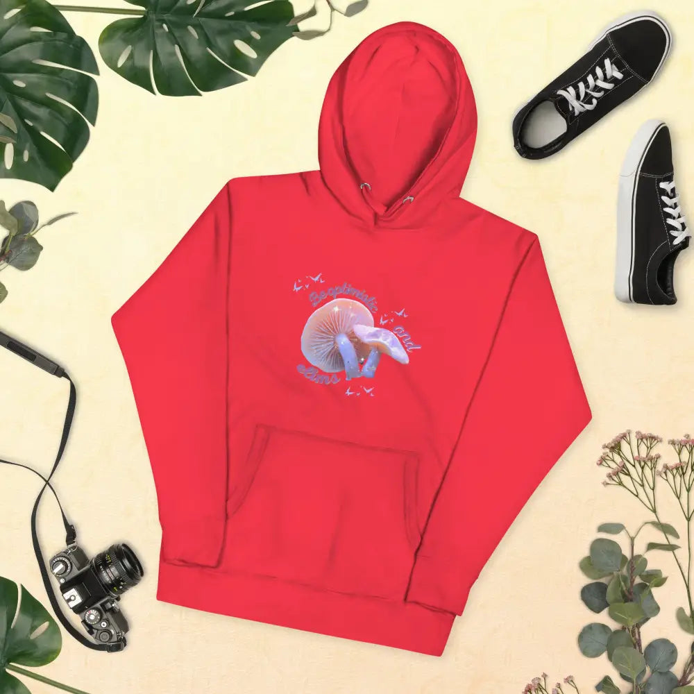 Unisex Optimism Hoodie - Team Red / S - Comfortable winter hoodie for men and women in many colors and different sizes