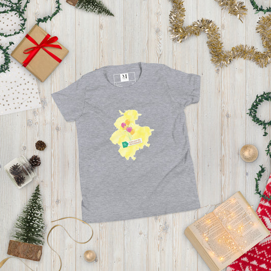 Enjoy Your Life Life is Beautiful unisex t-shirt in athletic heather grey - soft cotton inspirational tee with heart balloon design
